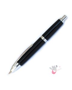 PILOT Capless (Vanishing Point) Fountain Pen (18ct Gold Nib & Con-50 Converter) - Black