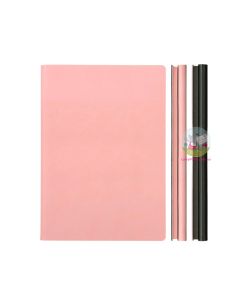 DAYCRAFT Signature Duo Notebook Soft Cover - Ruled and Dotted (A5) - Pink / Black