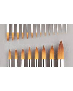 ROSEMARY & CO Brush - Series 301 Golden Synthetic - Pointed Round - Size 8 (5.3 x 22.6mm)