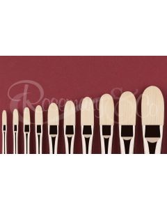 ROSEMARY & CO Series 2065 - Long Handle Brush - Bristle - Chungking Extra Long Filbert - Size 6 (11.5 x 31.2mm)