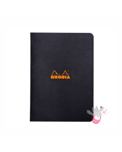 RHODIA Side-Stapled Notepad - Black - A5 - Lined