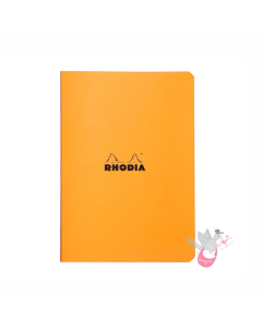RHODIA Side-Stapled Notepad - Orange - A5 - Lined