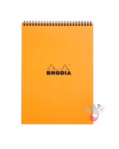 RHODIA Wirebound Pad - Black - A4 - Lined