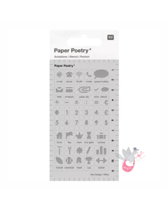 PAPER POETRY Journalling Stencil - Office (9.5 x 15cm)