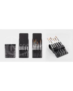 ROSEMARY & CO Travel Brush Case (holds 6 brushes) - Black