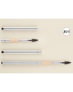 ROSEMARY & CO Reversible Pocket Brush - R15 - Pure Squirrel Hair - Oval Wash 1/4" (7 x 22mm) 