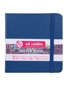 ROYAL TALENS Art Creation Sketchbook - Hardcover - 140gsm - 80 Sheets - 12 x 12cm - Navy Blue