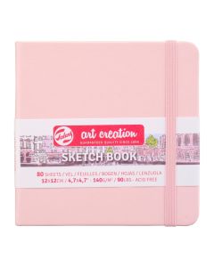 ROYAL TALENS Art Creation Sketchbook - Hardcover - 140gsm - 80 Sheets - 12 x 12cm - Pink