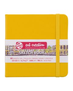 ROYAL TALENS Art Creation Sketchbook - Hardcover - 140gsm - 80 Sheets - 12 x 12cm - Golden Yellow