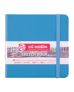 ROYAL TALENS Art Creation Sketchbook - Hardcover - 140gsm - 80 Sheets - 12 x 12cm - Lake Blue