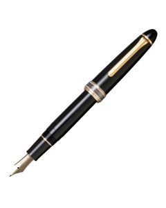 SAILOR 1911 - Naginata Togi Fude de Mannen Fountain Pen (21K gold nib & Converter) - Black/Gold (New Design)