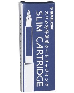 SAILOR Slim Ink Cartridges - Pack 5 - Blue