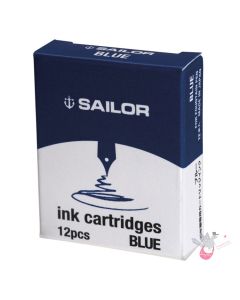 SAILOR Basic Ink Cartridges - Pack of 12 - Blue