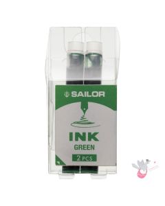 SAILOR Basic Ink Cartridges - Pack of 2 - Green