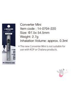 SAILOR Mini Converter for SAILOR Fountain Pens - Silver/Black