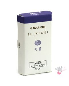 SAILOR SHIKIORI Fountain Pen Ink Cartridges - Pack of 3 -  Nioisumire (Sweet Violet)