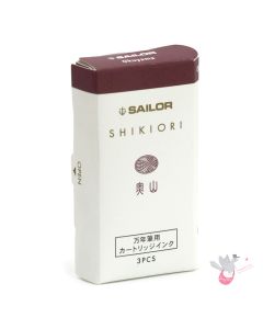 SAILOR SHIKIORI Fountain Pen Ink Cartridges - Pack of 3 - Okuyama (Remote Mountain)