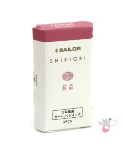 SAILOR SHIKIORI Fountain Pen Ink Cartridges - Pack of 3 - Sakuramori (Cherry Blossum Pink)