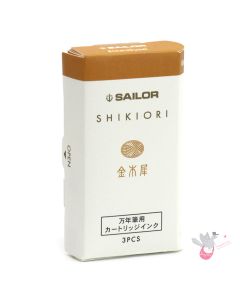 SAILOR SHIKIORI Fountain Pen Ink Cartridges - Pack of 3 - Kinmokusei (Orange Osmanthus)