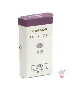 SAILOR SHIKIORI Fountain Pen Ink Cartridges - Pack of 3 - Yozakura (Night Cherry)