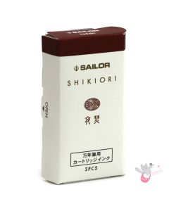 SAILOR SHIKIORI Fountain Pen Ink Cartridges - Pack of 3 - Yodaki (Summer Red)