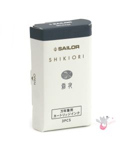 SAILOR SHIKIORI Fountain Pen Ink Cartridges - Pack of 3 - Shimoyo (Frosty Night)