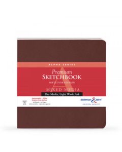 STILLMAN & BIRN Alpha Sketchbook - Softcover - Square (7.5 x 7.5" / 19 x 19 cm) - 150gsm - 46 Sheets