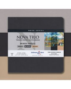 STILLMAN & BIRN Nova Trio Sketchbook - Softcover - Square (7.5 x 7.5" / 19 x 19 cm) - 150gsm - 46 Sheets