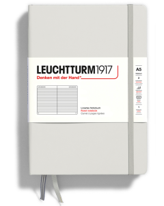 LEUCHTTURM1917 Classic Hard Cover - Medium (A5) - Ruled - Light Grey