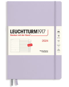 2024 LEUCHTTURM1917 Weekly Planner and Notebook - Hard Cover - Composition (B5) - Lilac