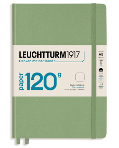 LEUCHTTURM1917 120 gsm Classic Hard Cover Notebook - Medium (A5) - Plain - Sage