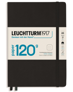 LEUCHTTURM1917 120 gsm Classic Hard Cover Notebook - Medium (A5) - Dotted - Black