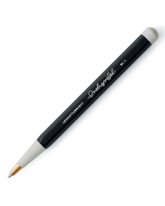 Drehgriffel No.1 Ballpoint Twist Pen - Royal Blue Ink (M) - Aluminium Barrel in Black