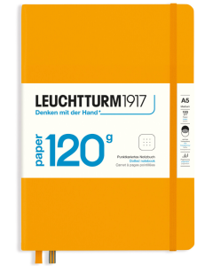 LEUCHTTURM1917 120 gsm Classic Hard Cover Notebook - Medium (A5) - Dotted - Rising Sun