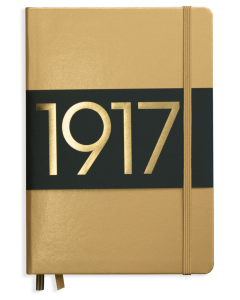 LEUCHTTURM1917 Classic Hard Cover - Medium (A5) - Ruled - Gold - Metallic Anniversary Edition