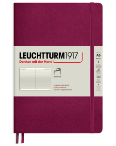 LEUCHTTURM1917 Soft Cover - Medium (A5) - Ruled - Port Red
