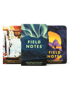 FIELD NOTES National Parks - Set of 3 - Pocket (A6 9x14cm) - Series E - Squared/Grid format 