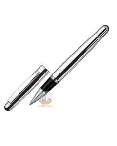 OTTO HUTT Design 02 - Sterling Silver Rollerball Pen with Cap - Smooth Surface