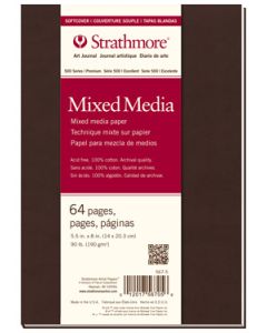 STRATHMORE Mixed Media Sketchbook - Softcover - A5 Portrait (5.5 x 8.5" / 14 x 21.6 cm) - 190gsm - 32 Sheets 