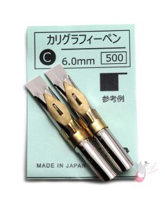 TACHIKAWA Calligraphy Nib - Type C (Sharp) - 6mm - Pack of 2