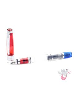 TWSBI Diamond 580 Fountain Pen - Red / Clear / Blue (limited edition)