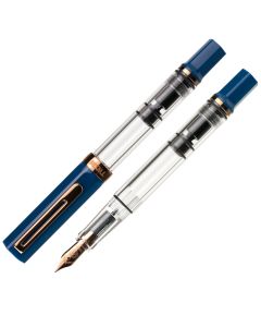 TWSBI Eco Fountain Pen - Indigo Blue with Bronze - 1.1mm Italic (stub) Nib 