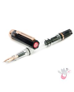 TWSBI Eco Fountain Pen - Smoke with Rose Gold - 1.1 Italic (Stub) Nib 