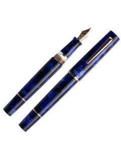 TWSBI Kai Fountain Pen (Limited Edition) - Mixed blue resin with rose gold trim and nib - Fine nib 