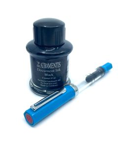 TWSBI Eco Sketch Kit (includes fountain pen & waterproof ink) - Clear / Cerulean Blue