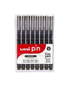 UNI PIN Fine Line Pen - Set 8