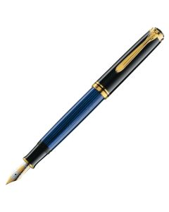 PELIKAN Souveran M800 Fountain Pen - Blue/Gold Trim 