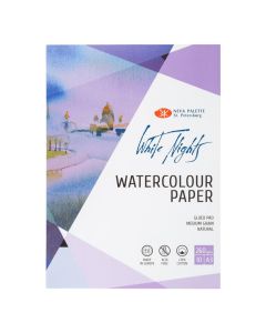 WHITE NIGHTS Watercolour Paper - Medium Grain 260gsm - 10 Sheets - A4