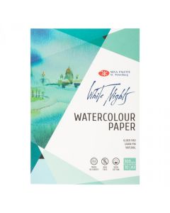 WHITE NIGHTS Watercolour Paper - 100% Cotton - Fine Grain 300gsm - 10 Sheets - A4