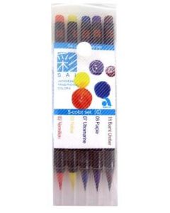 AKASHIYA SAI Watercolour Brush Marker - 5 Colour Set - Autumn 